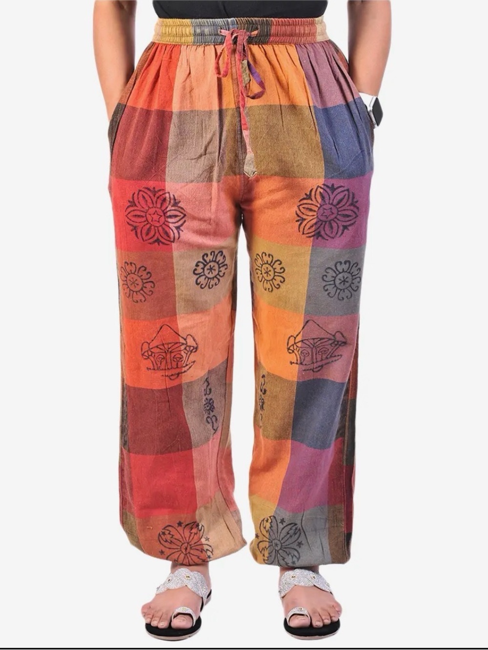 The Collection Royal Cotton Harem Pants Boho Festival Hippie Joggers